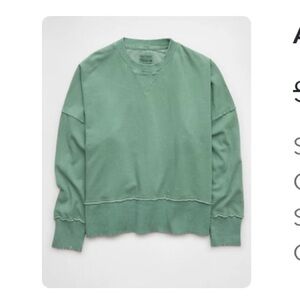 AE Big Hug Crew Neck Sweatshirt - olive